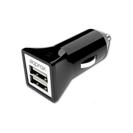 CARGADOR COCHE USB APPROX 1A NEGRO