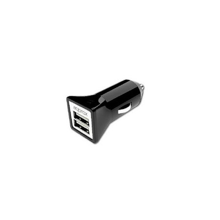 CARGADOR COCHE 2 USB APPROX 3.1A NEGRO