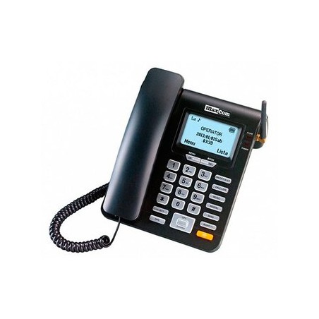 TELEFONO FIJO MAXCOM FIXED PHONE MM28D NEGRO