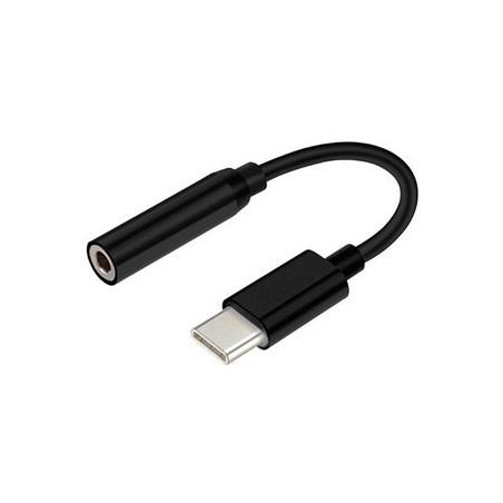 ADAPTADOR USB-C A AUDIO JACK 3.5 AISENS NEGRO