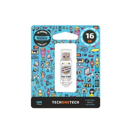 PENDRIVE 16GB TECH ONE TECH BEERS   BYTES