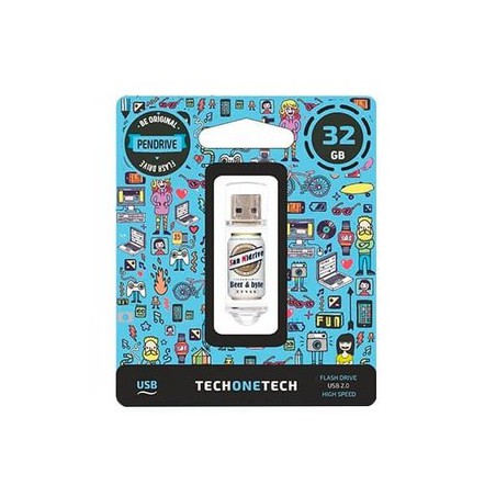 PENDRIVE 32GB TECH ONE TECH BEERS   BYTES