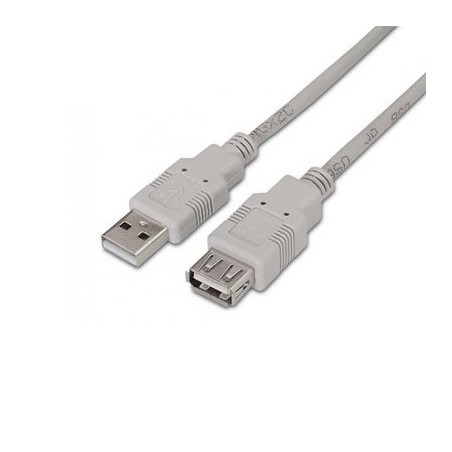 CABLE EXTENSOR USB(A) 2.0 A USB(A) 2.0 AISENS 1.8M BEIGE