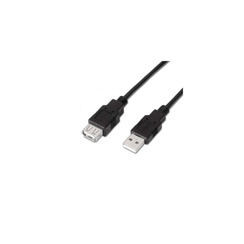 CABLE EXTENSOR USB(A) 2.0 A USB(A) 2.0 AISENS 1.8M NEGRO
