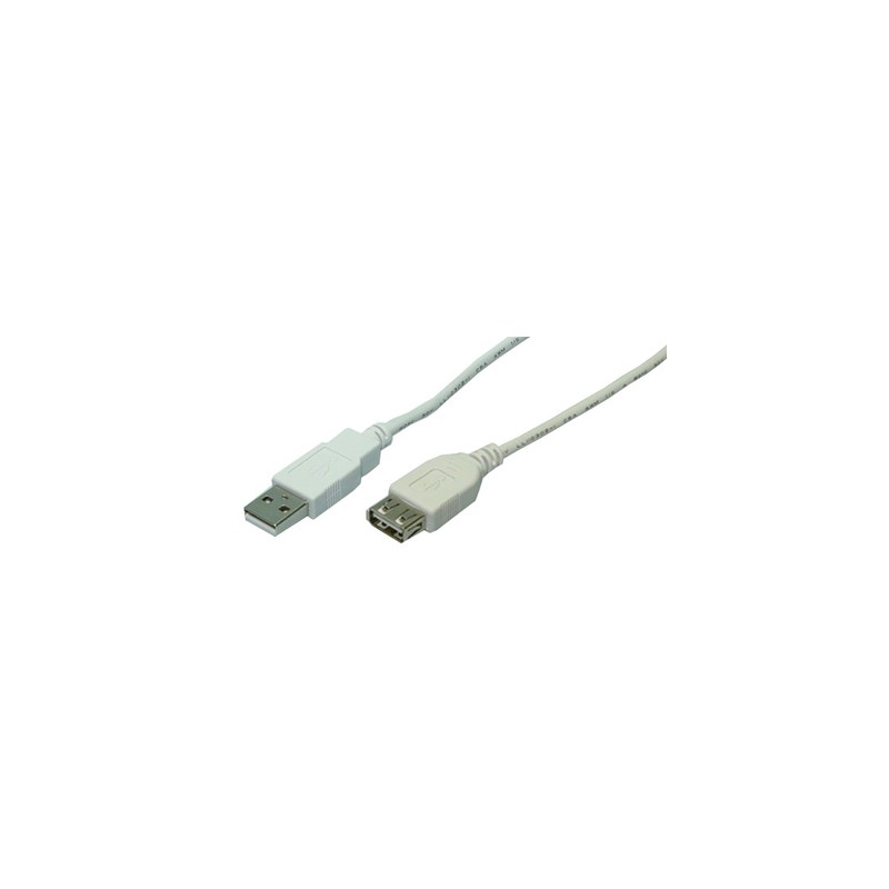 CABLE EXTENSOR USB(A) 2.0 A USB(A) 2.0 LOGILINK 5M GRIS
