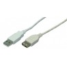 CABLE EXTENSOR USB(A) 2.0 A USB(A) 2.0 LOGILINK 5M GRIS