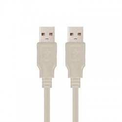 CABLE USB(A) 2.0 A USB(A) 2.0 NANOCABLE 1M BEIGE